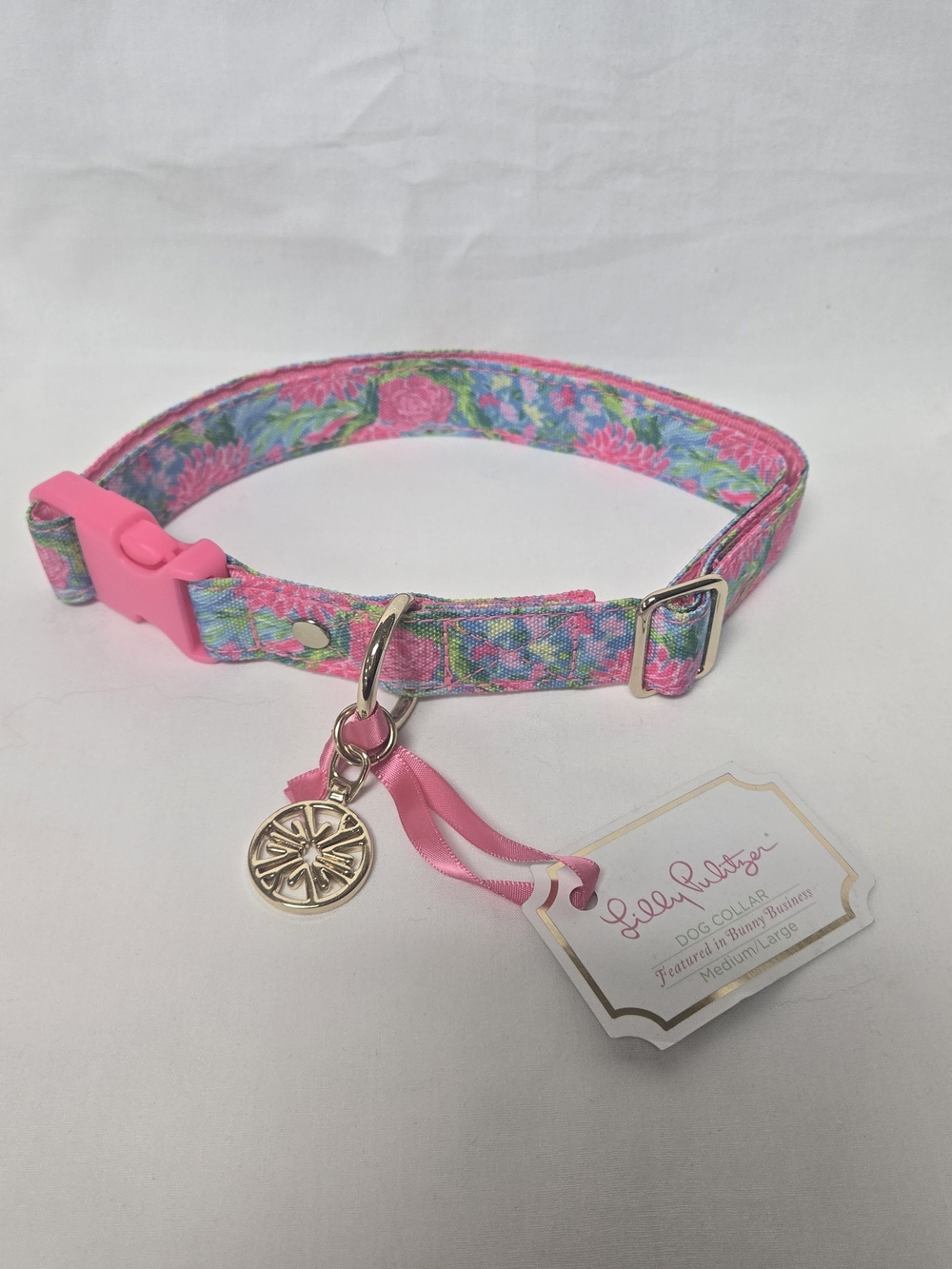 Lilly Pulitzer Pink Floral Dog Collar
